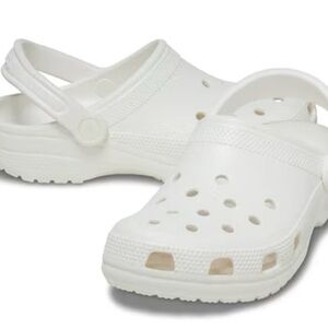 White glitter crocs